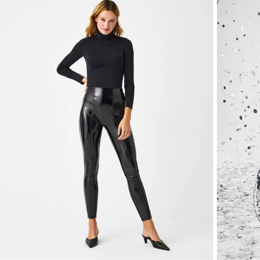 Spanx Faux Patent Leather Leggings